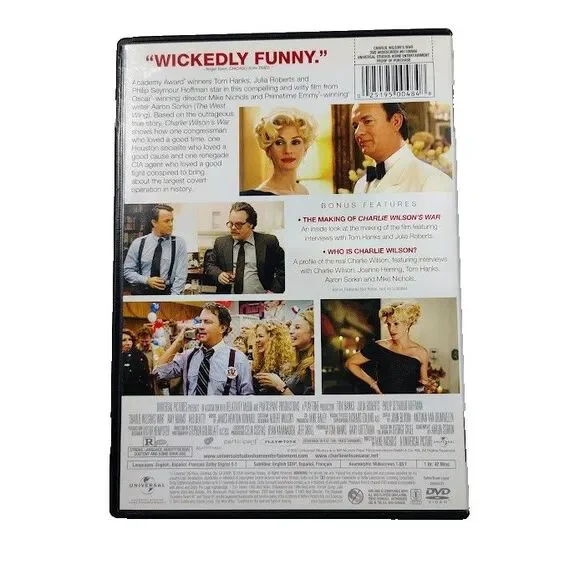 Charlie Wilson's War DVD 2007 Movie Comedy Tom Hanks Julia Roberts R - Picture 2 of 3